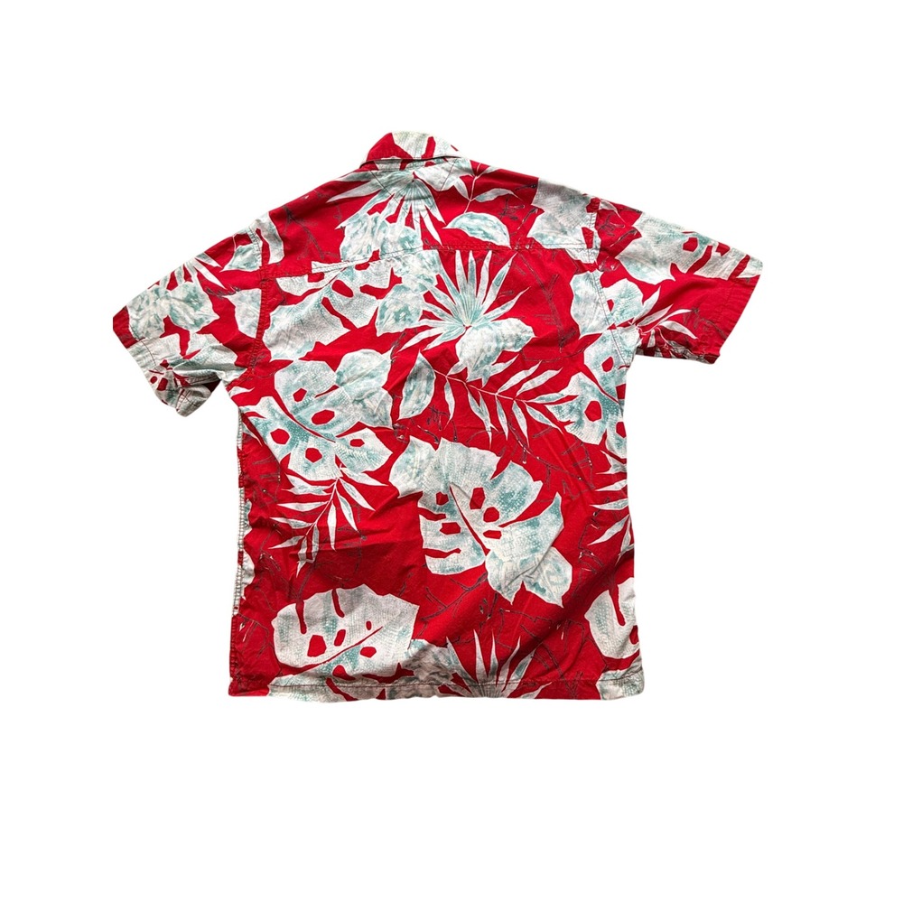 Tommy hilfiger tommy jeans hawaiian shirt L red floral Y2K camp button up